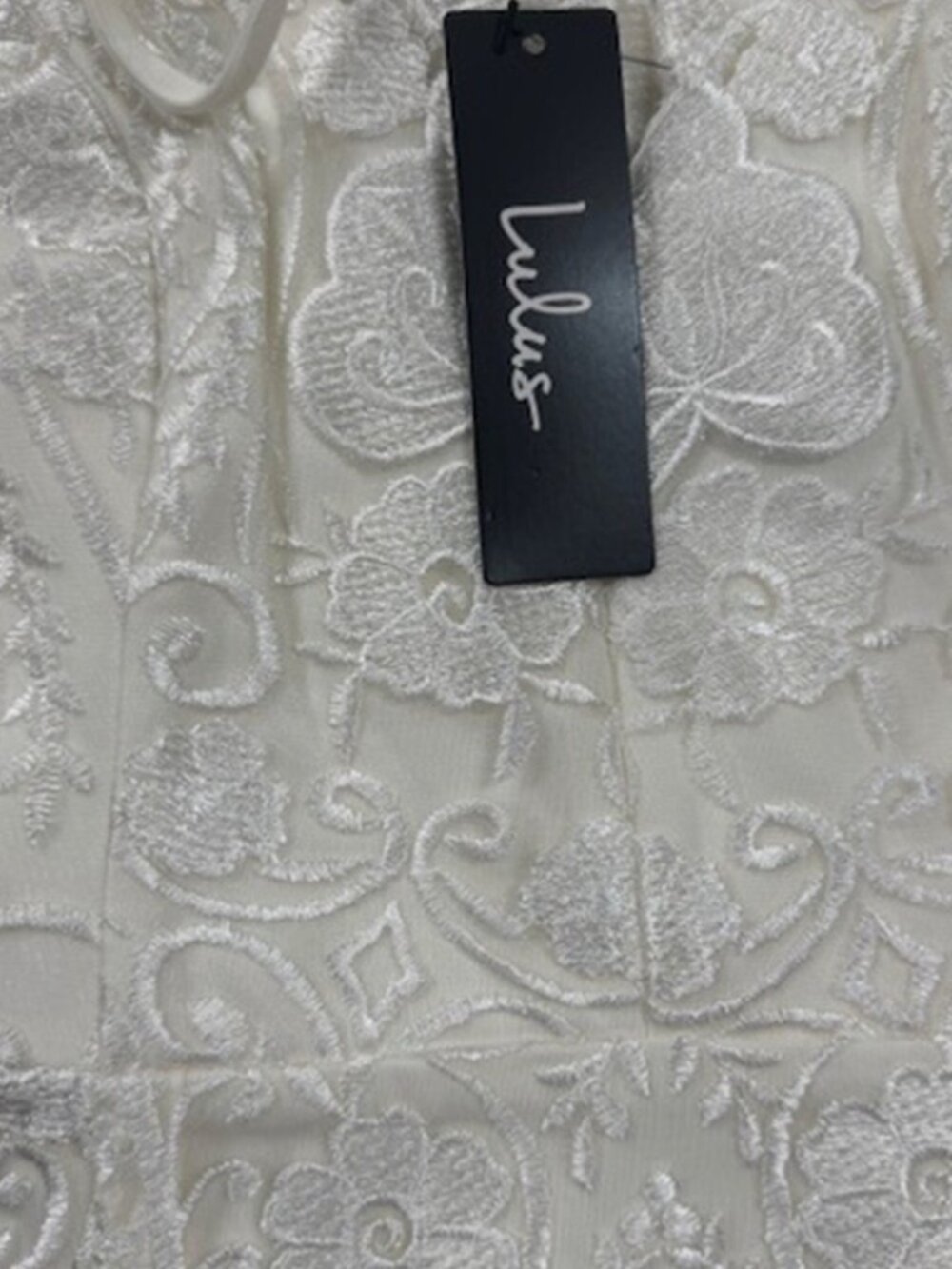 Lulus With Me Always Ivory Lace Sleeveless Bodycon Mini Dress NWT - Picture 6 of 9